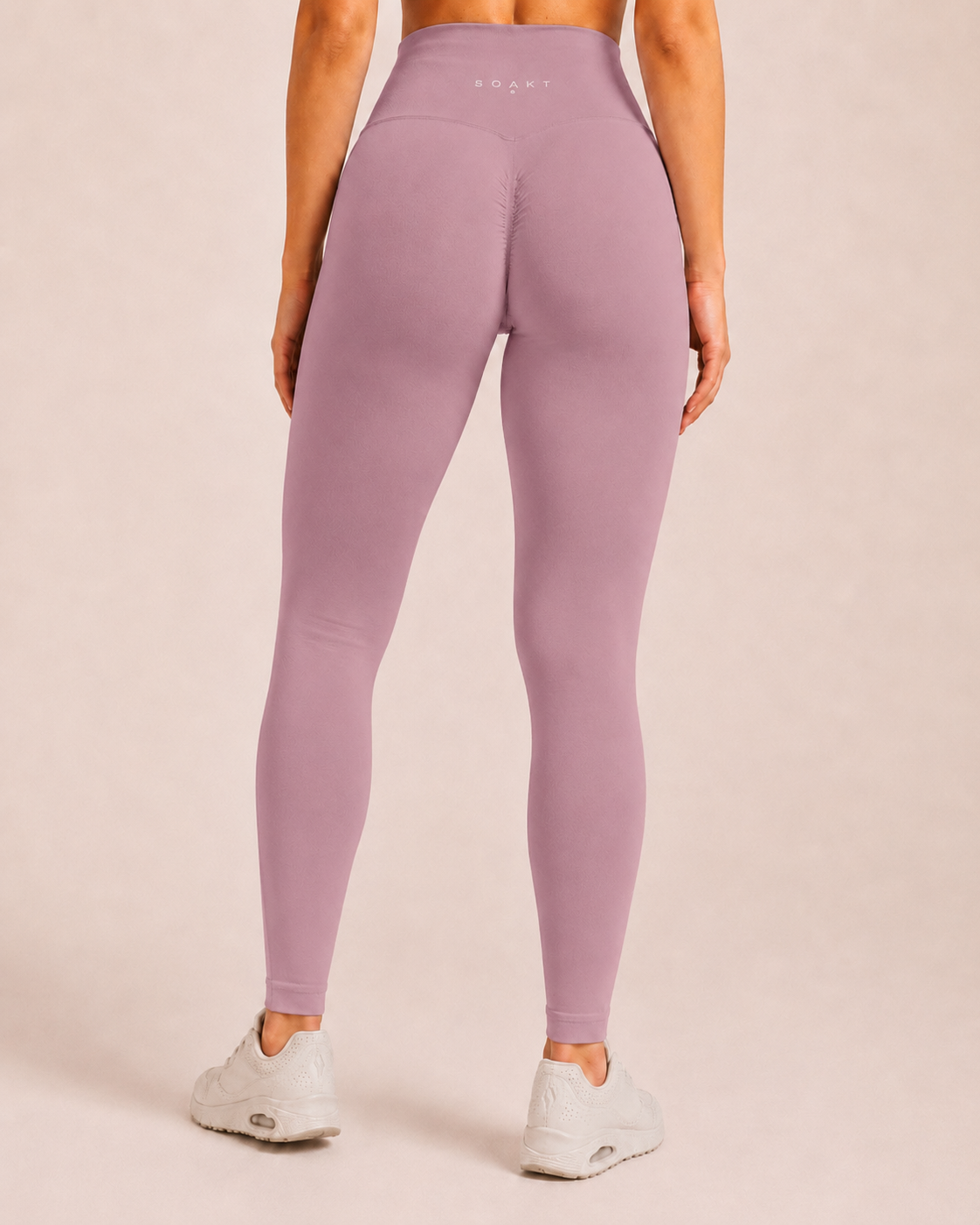 SOAKT Sculpt Legging Core in Dusty Heather with high-rise waistband and subtle scrunch detailing