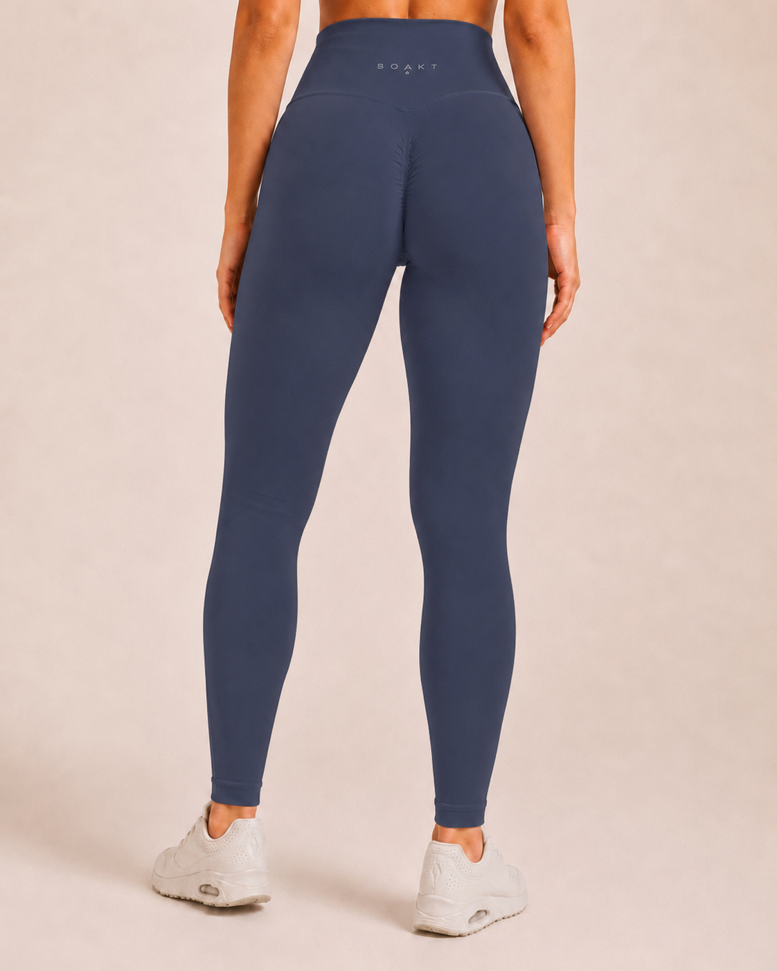 SOAKT Sculpt Legging Core in Storm Blue with high-rise waistband and subtle scrunch detailing