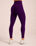 SOAKT Sculpt Legging Core in Deep Aubergine with high-rise waistband and subtle scrunch detailing