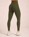 SOAKT Sculpt Legging Core in Forest Moss with high-rise waistband and subtle scrunch detailing